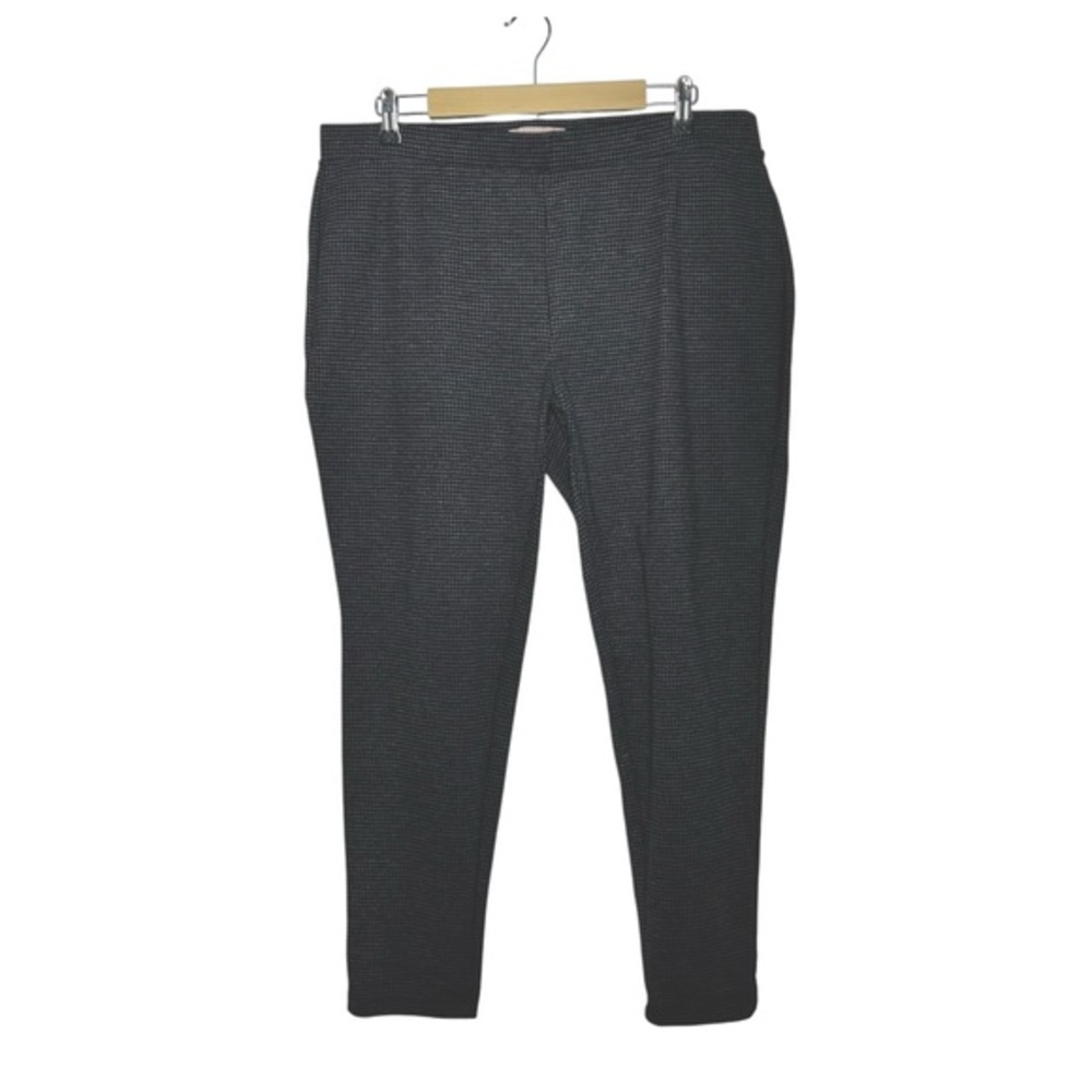 Philosophy Stretchy Black Gray‎ Houndstooth Carrier Preppy  Pull On Pants 2X